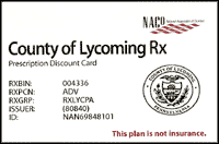 County of Lycoming Drug Discount card