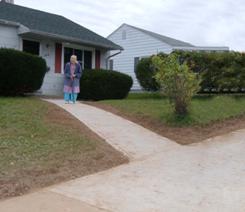 Doris Burget, South Williamsport, received a new side walk and plumbing repairs