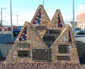 War Memorial at Hugheville, Close Up