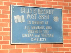 Plaque at Jersey Short VFW Post 5859