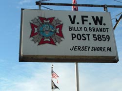 Jersey Shore VFW Post 5859 - Sign